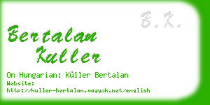 bertalan kuller business card